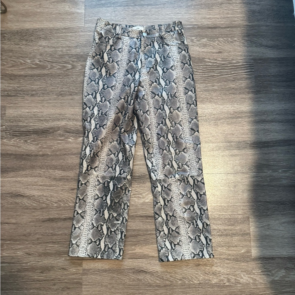 LPA 417 Snakeskin Leather Pants
